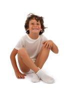 Kid wearing DermaSilk Child Undersocks