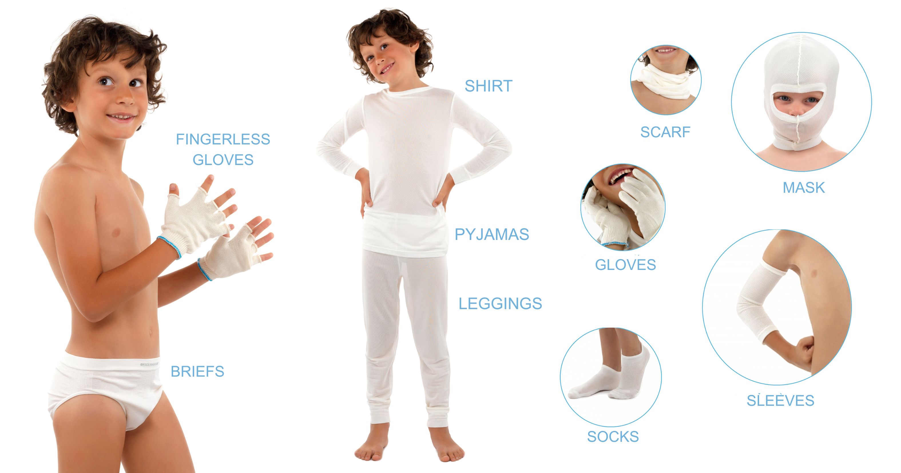 Dermasilk kids clothing for eczema