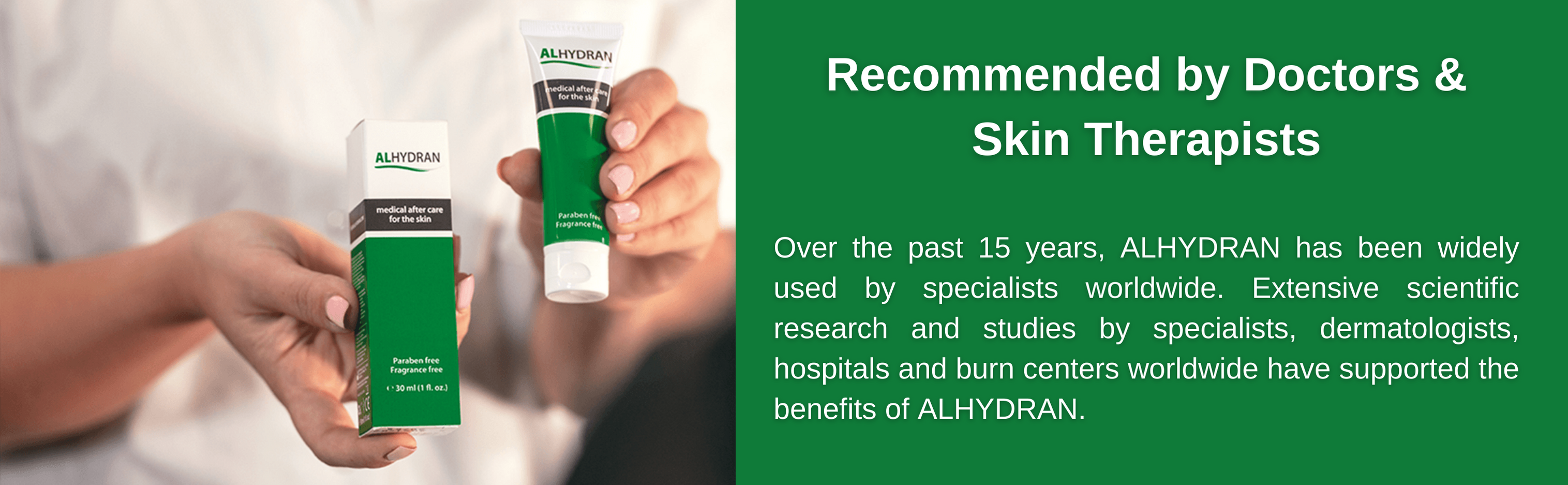 Alhydran recommended by doctors and skin therapists