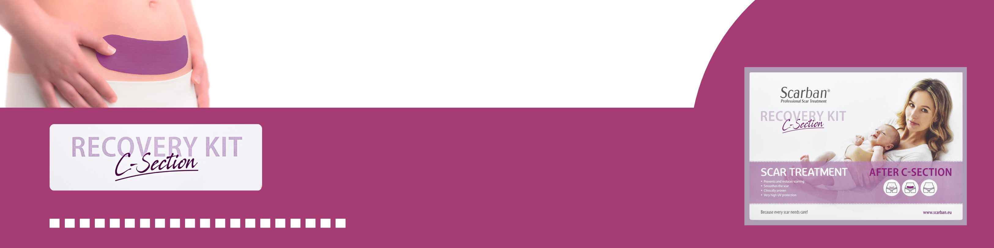 Scarban C section recovery kit for postpartum recovery