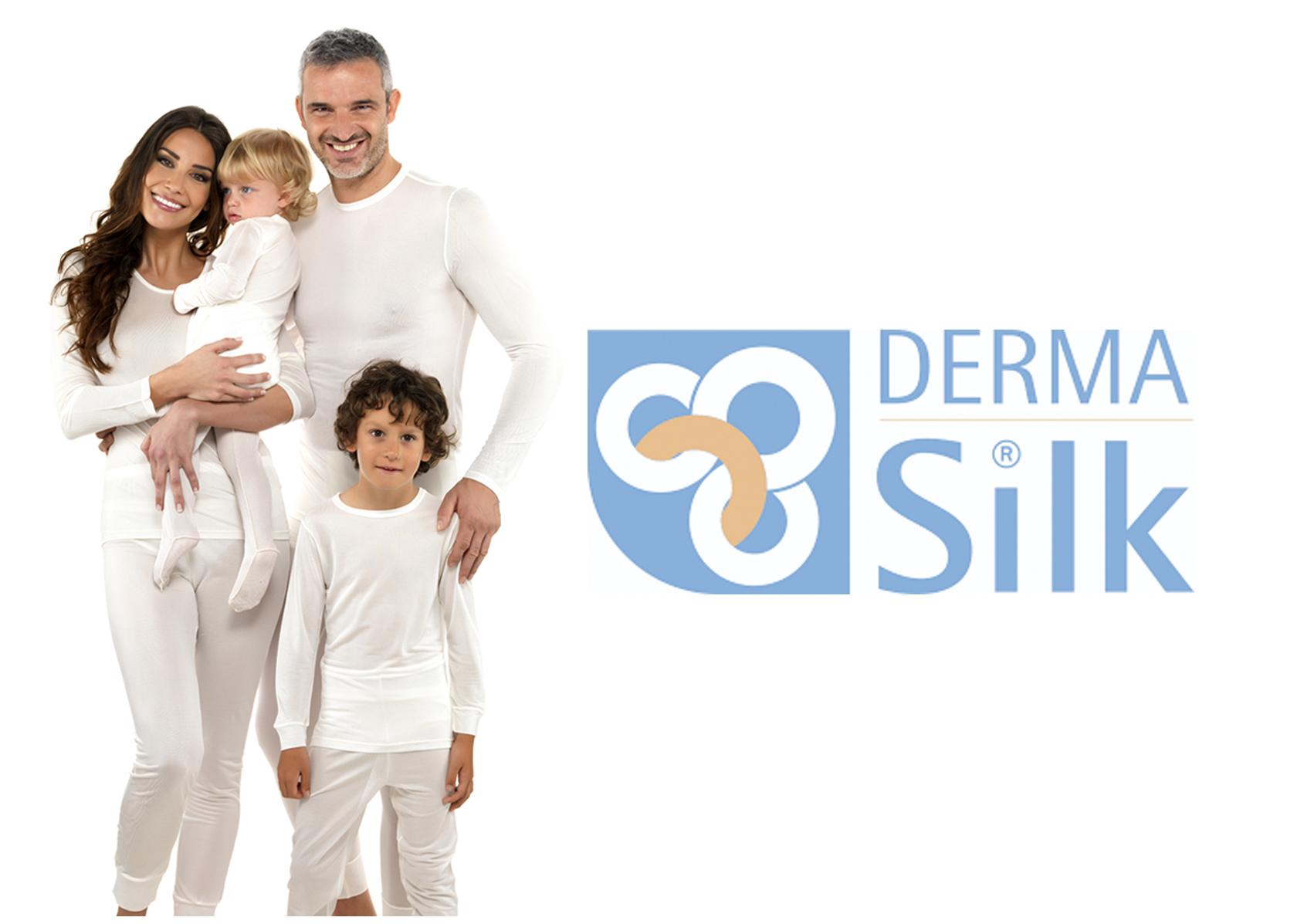 A family wearing Dermasilk